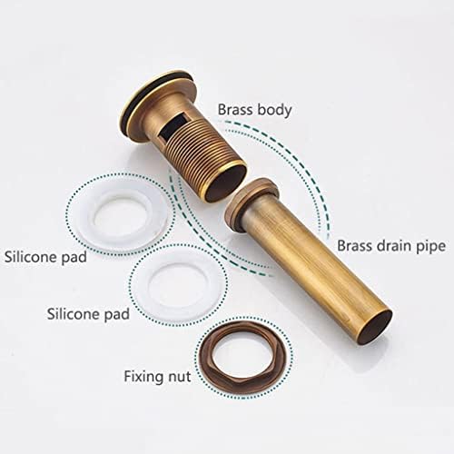 Haoyull Bathroom Sink Drains Plug with Bounce Core Copper Design