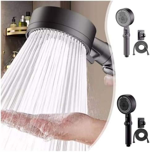 Handheld Shower Head with 8 Spray Modes and Hose Bracket