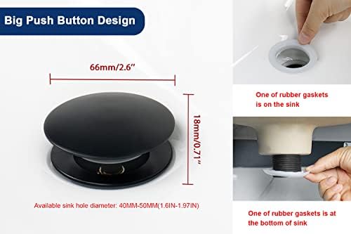 NearMoon Bath Sink Drains Matte Black