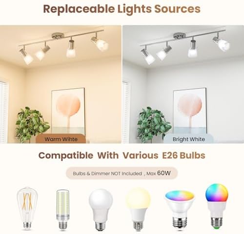 Illuminate Your Space with Laite Lumens 4-Light Track Lighting Kit