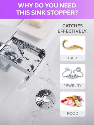 Effortlessly Clog-Free Sink and Bathtub Drain Stopper