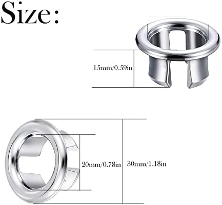 LiXiongBao4-Piece Bathroom Sink Overflow Drain Cover Set