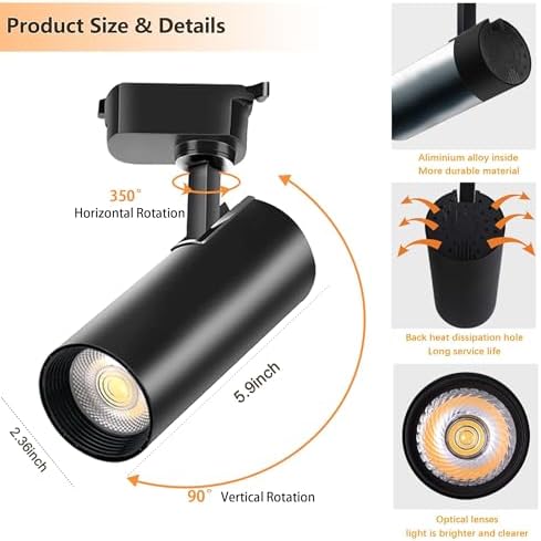 Bright Compact Energy-Efficient LED Track Lighting Kit for Commercial Use