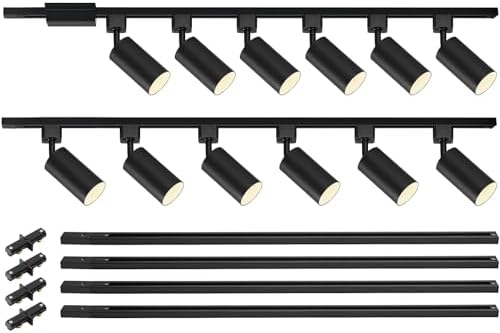 Modern Kitchen Track Lighting Kit with 12 GU10 LED Lights