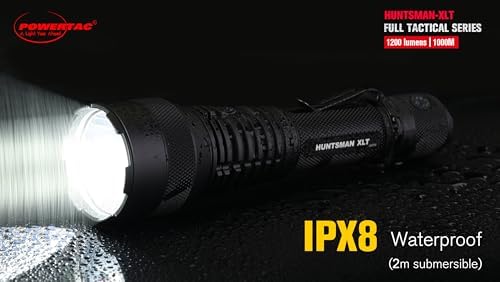 PowerTac Huntsman-XLT LED Flashlight 1200 Lumen Black