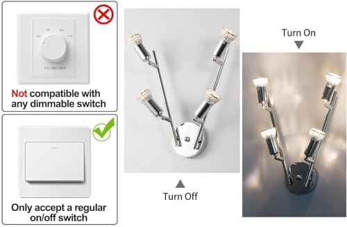 Qcyuui 4-Light Track Lighting Kit