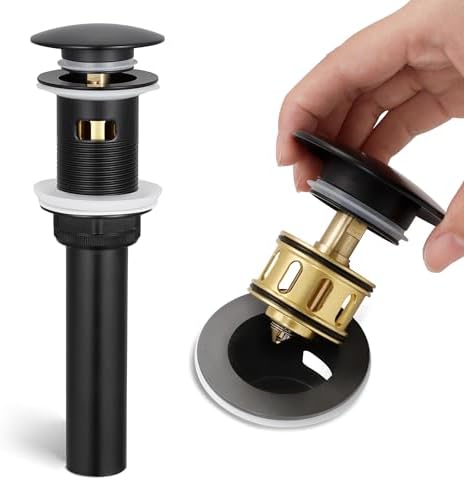 Black Bathroom Sink Drain Clog-Preventing