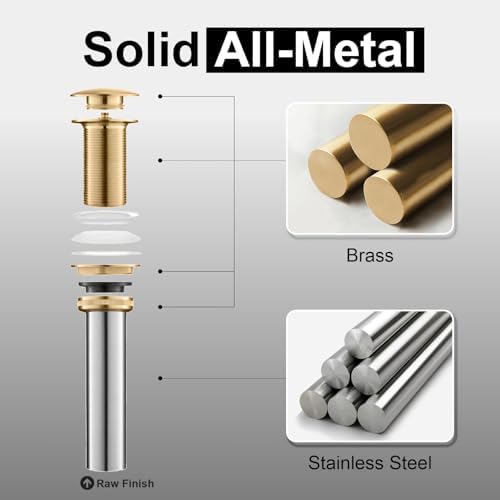 Durable Sink Drain Overflow Brushed Nickel Easy to Use and Long-Lasting