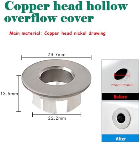 High-Quality Sink Overflow Ring Brushed Nickel