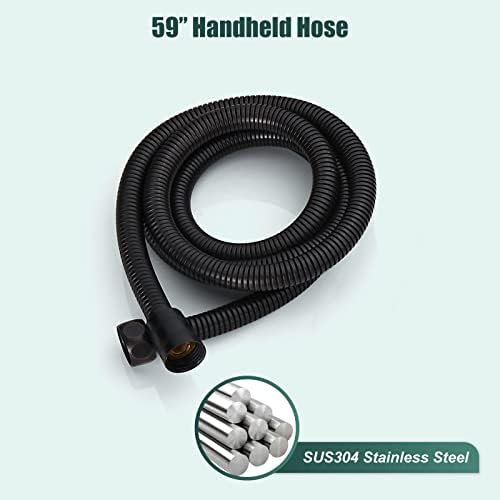 Heyalan Oil Rubbed Bronze Handheld Shower Head with Wand 10 Inch Long