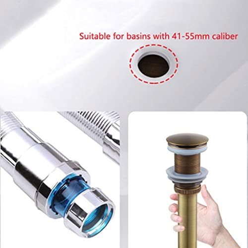 Haoyull Bathroom Sink Drains Plug with Bounce Core Copper Design