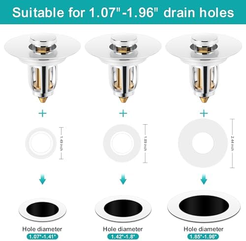 HeroGo Universal Sink Drain Stopper for Bathroom Bathtub