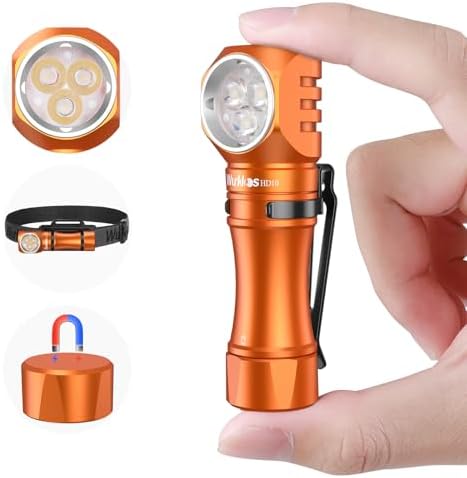 Wurkkos Rechargeable Flashlight 1200 Lumens Headlamp with Magnet
