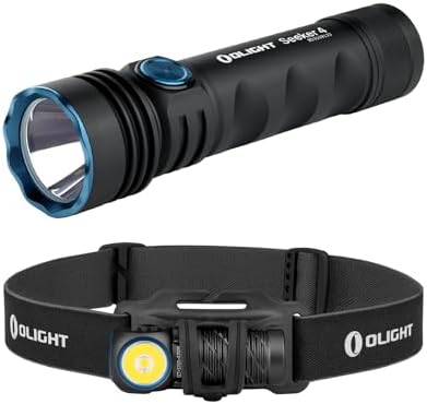 OLIGHT Seeker 4 Rechargeable Handheld Flashlight Bundle
