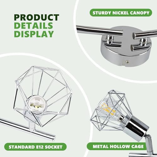 DLLT 4 Lights Track Lighting Kit Modern Wall Ceiling Decor