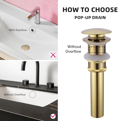 Sturdy Pop Up Sink Drain for Bathroom