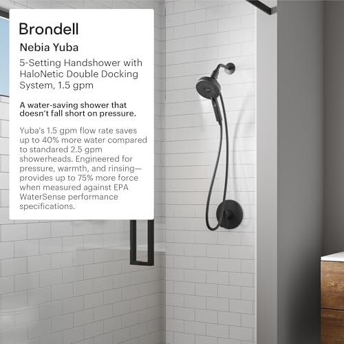 Brondell Nebia Yuba HaloNetic 60 Magnetic Handheld Shower Head