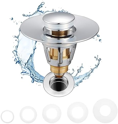 Fransiton Bathroom Sink Stopper with Hair Catcher