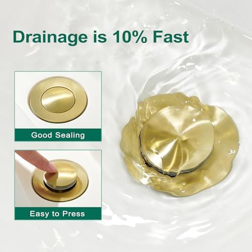 Gold Sink Drain Stopper Set