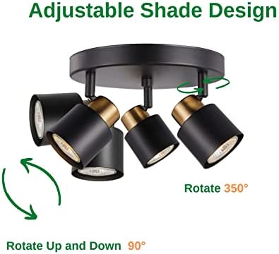 Trendy 3-Track Lighting Kit Matt Black Brass Ceiling Spotlight
