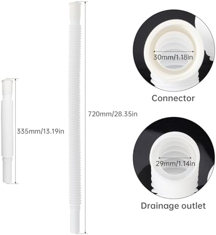 ite 1-14-inch Flexible Sink Drain Pipe White