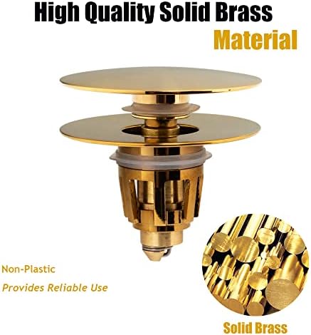 Artiwell Universal Sink Drain Stopper Brushed Gold 1