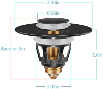 Universal Bathroom Sink Stopper in Brass