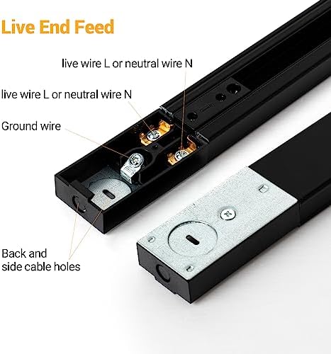 Modern Kitchen Track Lighting Kit with 12 GU10 LED Lights
