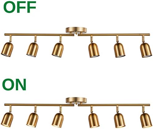 CRAFTRONOS 6-Light Track Lighting Kit with Flush Mount Adjustable Durable Spotlights