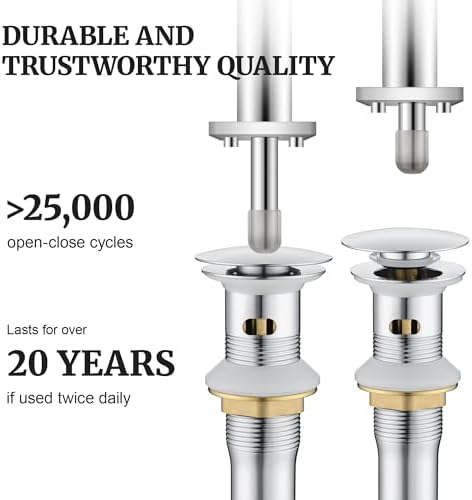 Ultimate Unicorn Pop Up Drain Stopper with Overflow Chrome