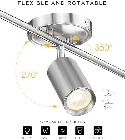 FEMILA 43 Inch Kitchen Track Lighting with 3000K LEDs 350 Rotatable