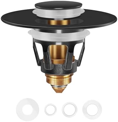 Universal Bathroom Sink Stopper in Brass