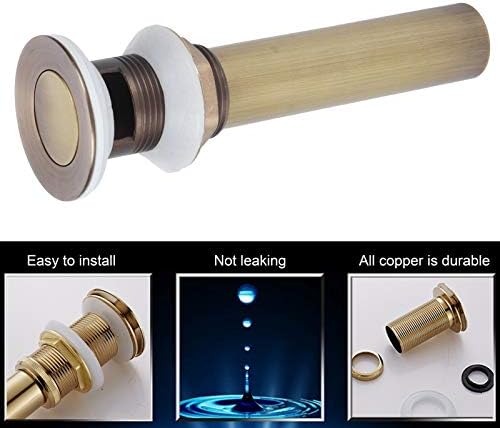 Bathroom Sink Drain Stopper - NonOverflow AntiClog Drain Plug