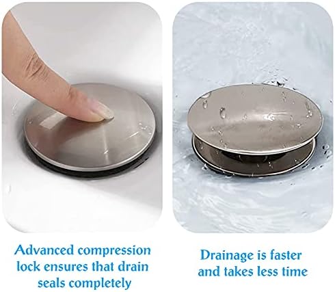 iFealClear Pop Up Sink Drain Stopper with Overflow