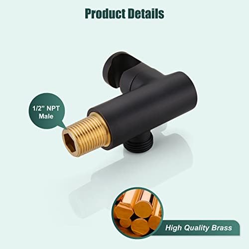 Heyalan Oil Rubbed Bronze Handheld Shower Head with Wand 10 Inch Long