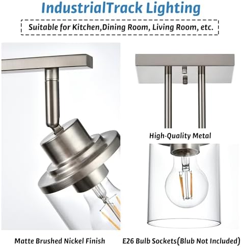 Bespoke Brushed Nickel 5-Light Track Lighting Kit