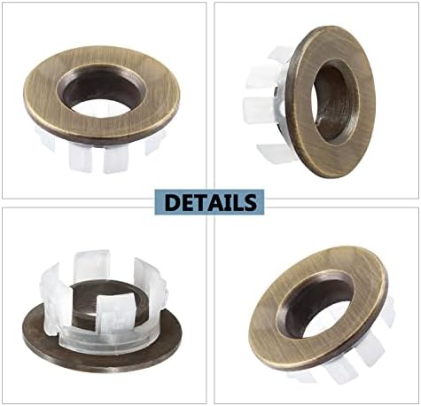 Triple-Headed Overflow Sink Trim Ring in Antique Bronze