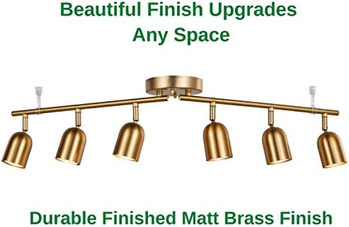 CRAFTRONOS 6-Light Track Lighting Kit with Flush Mount Adjustable Durable Spotlights