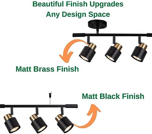 AdjustTrack Lighting Kit Matt Black Brass Finish