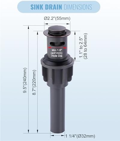 Effortless Sink Drain for Hair Catchers