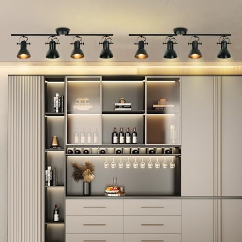 Enhance Your Space with the Auffel 4-Light Track Lighting Kit Ceiling Black
