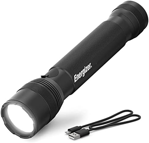 Energizer TacR-1000 Rechargeable Tactical Flashlight - Bright IPX4 Waterproof