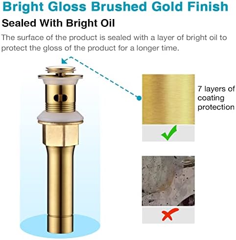 Stainless Steel Gold Sink Drain with Overflow for Efficient Effluvium Discharge