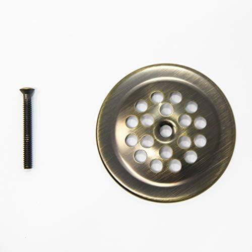 Durable bathtub drain with GridCover Antique Brass finish Easy installation