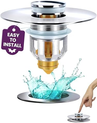 Bathroom Sink Stopper Pop Up - Durable 106 to 165 Drain Solution