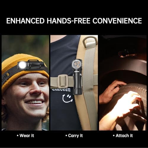 Wurkkos Rechargeable Headlamp 1200 Lumens LED with RGB Light and Adjustable Headband