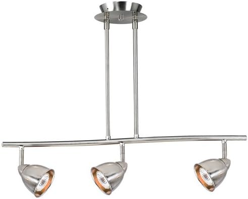 Cal Lighting SL-954-3-BS Track Lighting with No Shade Brushed Steel