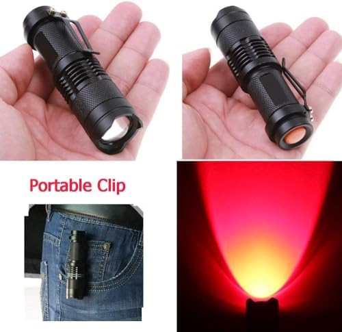 Powerful Night Vision Red Flashlight