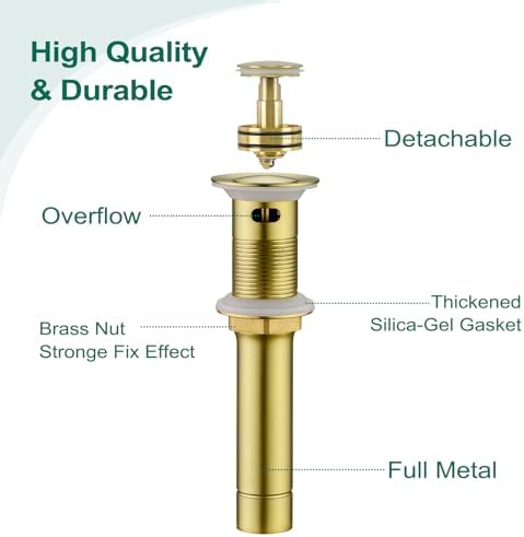 Gold Sink Drain Stopper Set