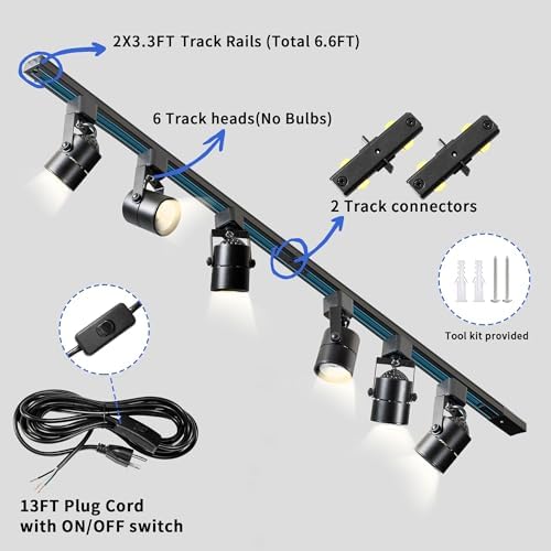 Eco-Friendly Curved GU10 Track Lighting Kit